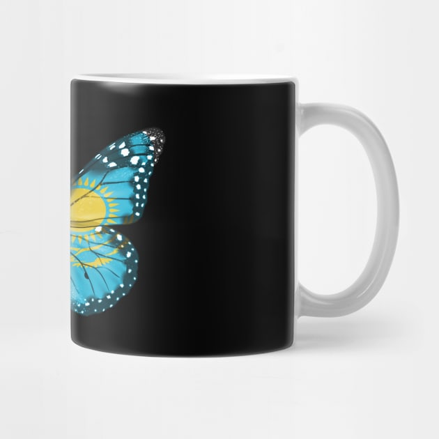 Kazakhstani Flag  Butterfly - Gift for Kazakhstani From Kazakhstan by Country Flags